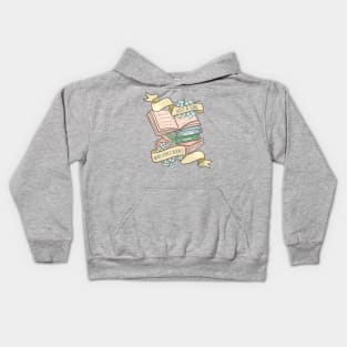 Just A Girl Who Loves Books, Floral Ribbon Bookworm Librarian Retro Vintage Kids Hoodie